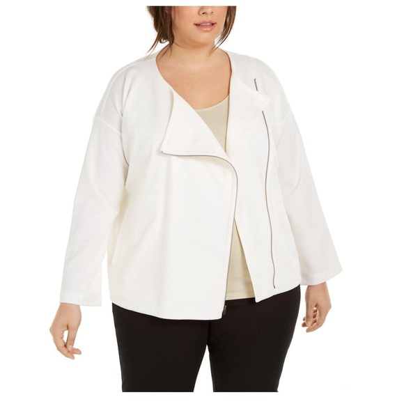 Eileen Fisher Jackets & Blazers - Eileen Fisher Women's Flex Tencel Ponte Round Neck Ivory Size 2X
